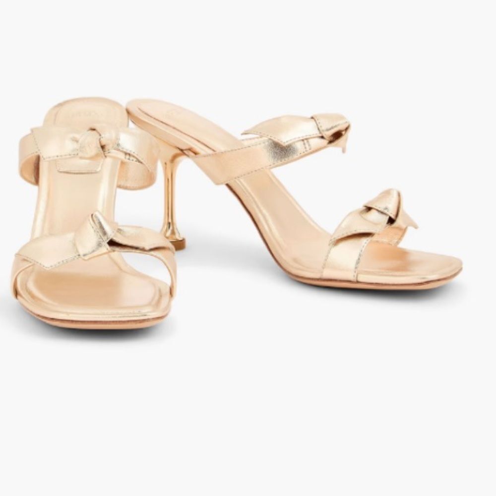 Alexandre Birman Gold High Heel Women Shoes - Picture 2 of 8